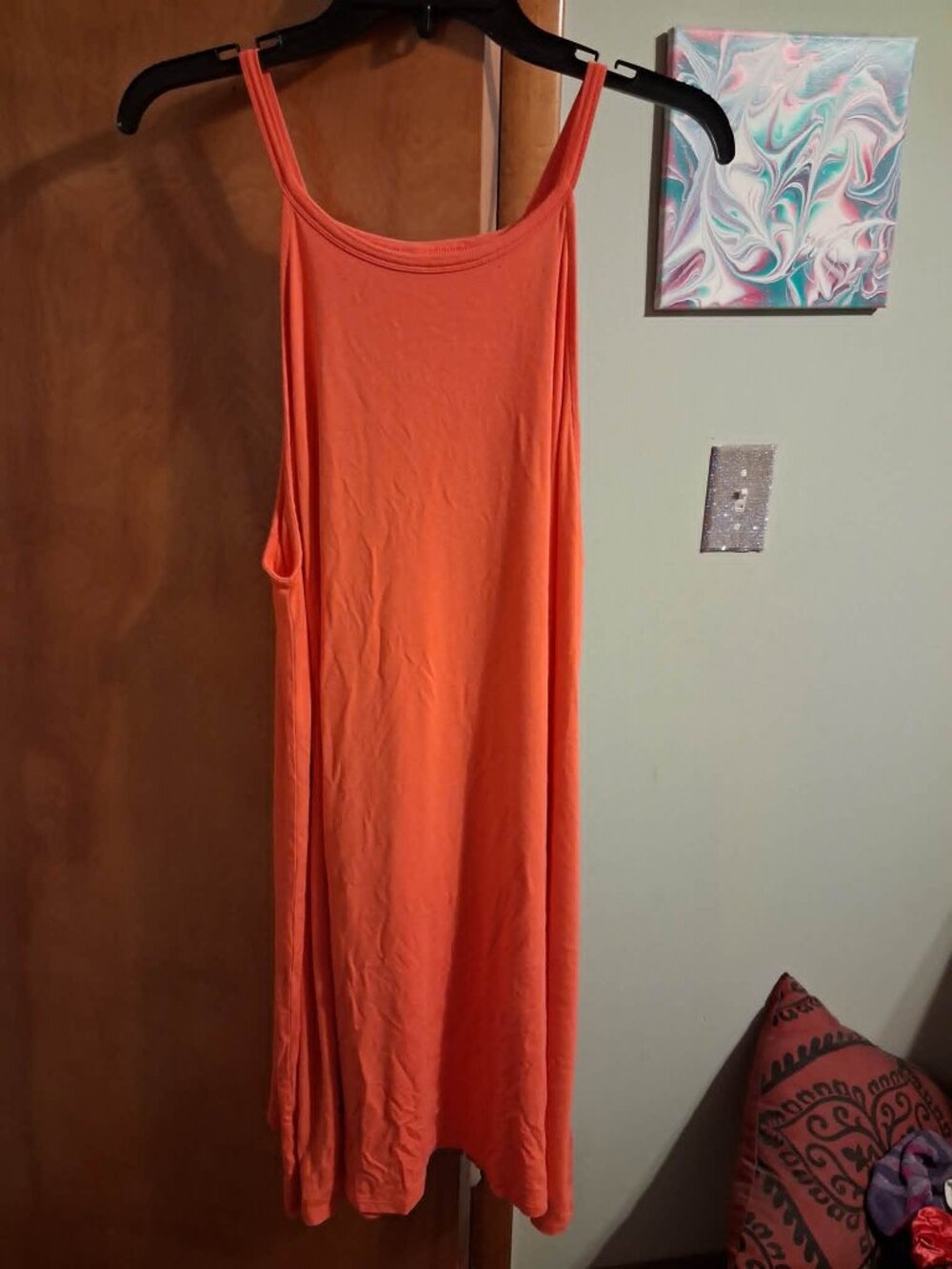 Old Navy Dress Size XL Orange Coral Midi